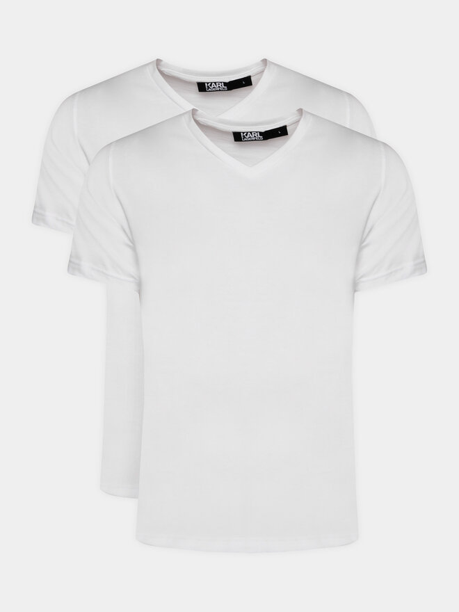 KARL LAGERFELD KARL LAGERFELD 2 póló készlet 765001 500298 Fehér Slim Fit