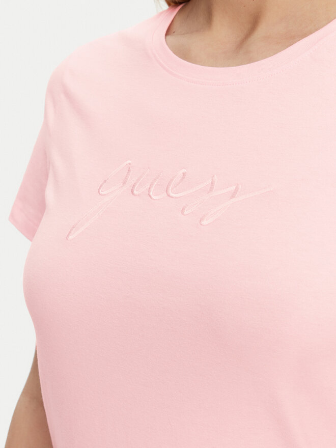 Guess Guess Marškinėliai O5GI02 KBBU1 Rožinė Regular Fit