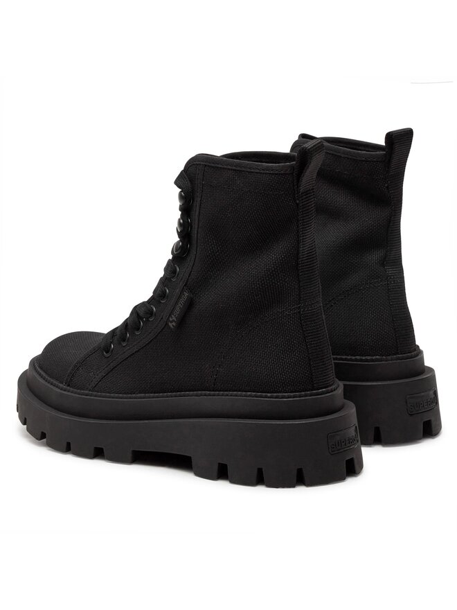 Superga Schnürstiefeletten Superga Alpina Apex High 3051 S1171QW Schwarz