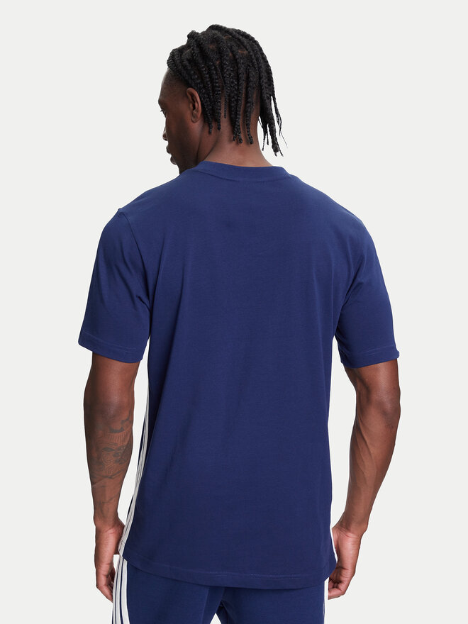 adidas adidas Marškinėliai Essentials 3-Stripes JE6399 Mėlyna Regular Fit