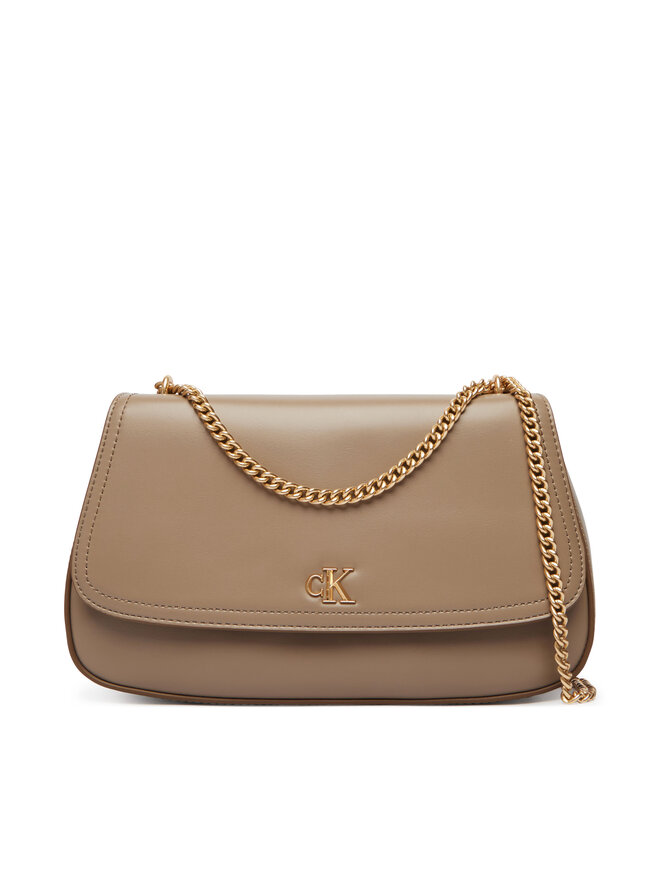 Calvin Klein Handtasche Calvin Klein Ck Convertible Chain Medium Bag LV04F3171G Beige