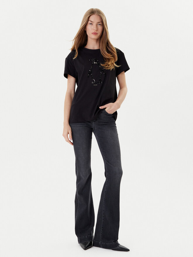 Liu Jo Liu Jo Camiseta MF5412 JS923 Negro Regular Fit