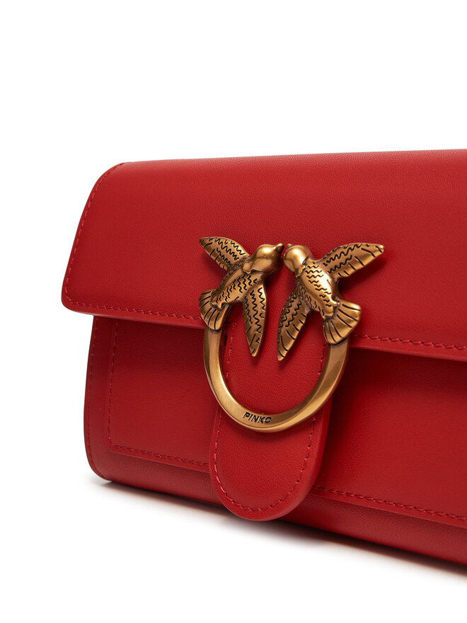 PINKO Táska PINKO Love One Wallet C PE 25 PLTT 100062 A0GK Piros