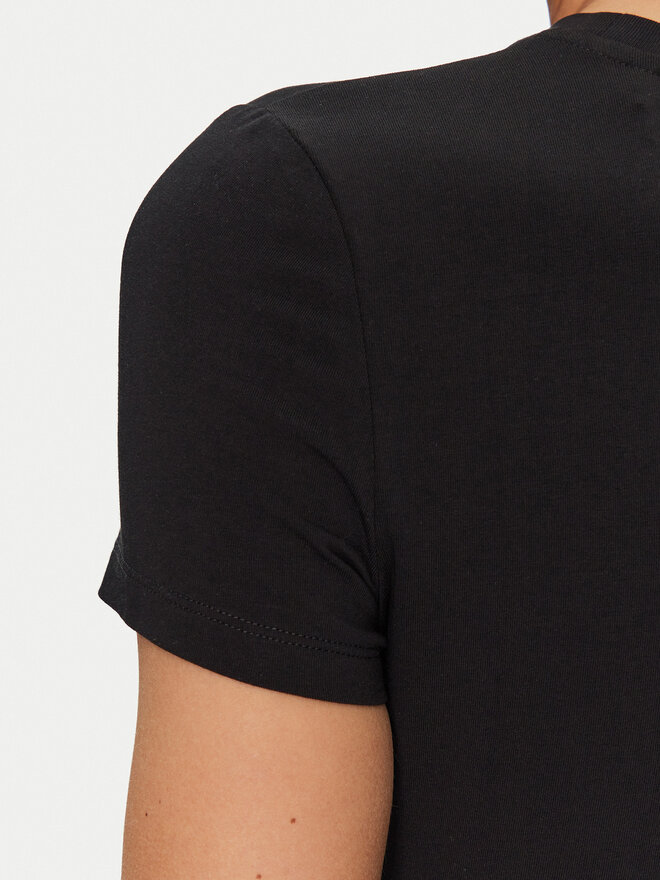Guess Guess Marškinėliai W5GI04 J1314 Juoda Slim Fit