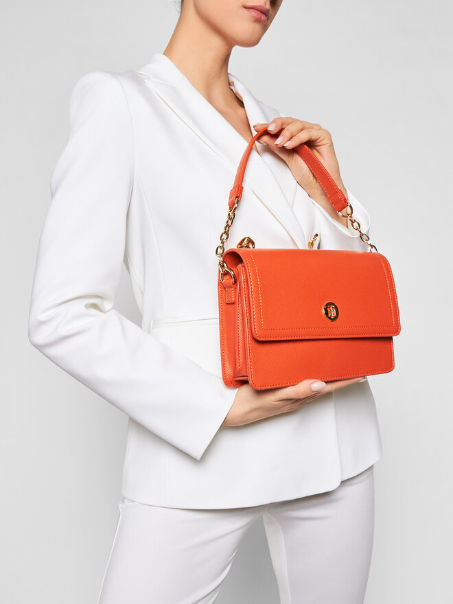Handtasche Tommy Hilfiger Honey Shoulder Bag AW0AW08803 Orange eschuhe