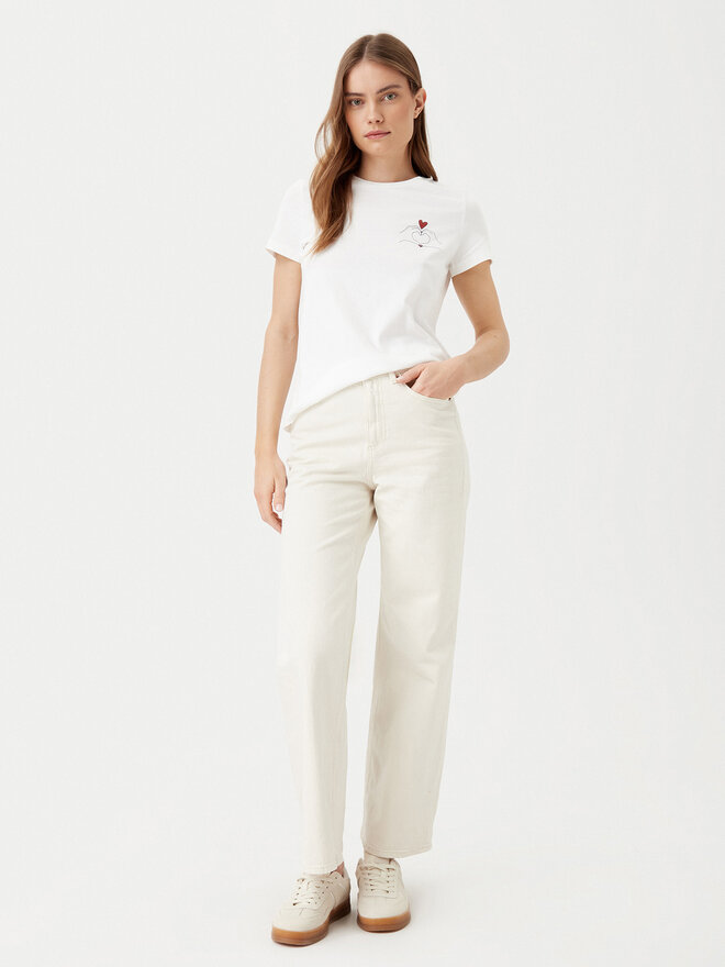 Vero Moda Vero Moda T-Shirt Viva 10322077 Weiß Regular Fit