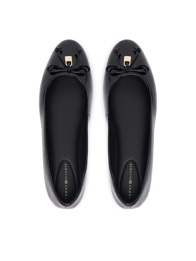 Tommy Hilfiger Ballerinas Tommy Hilfiger Hilifger Patent Ballet FW0FW09005 Schwarz