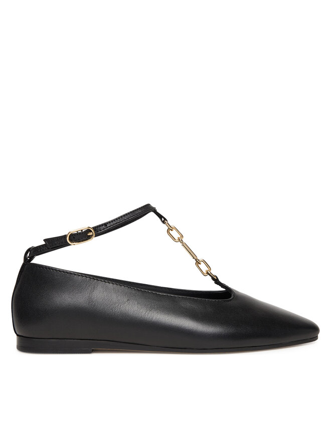 Tommy Hilfiger Ballerinas Tommy Hilfiger Th-Bar Chain Ballet FW0FW09003 Schwarz