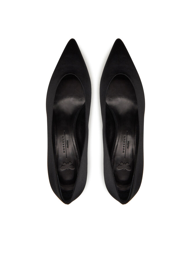 Weekend Max Mara Półbuty Weekend Max Mara Renzasatin 2515521055600 Czarny