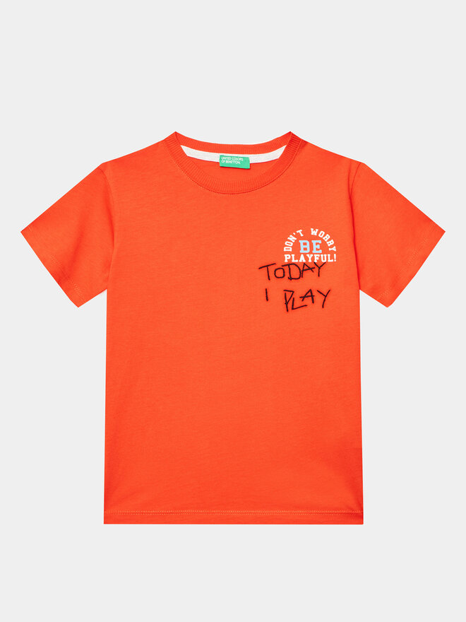 United Colors Of Benetton United Colors Of Benetton Póló 3096G1098 Piros Regular Fit