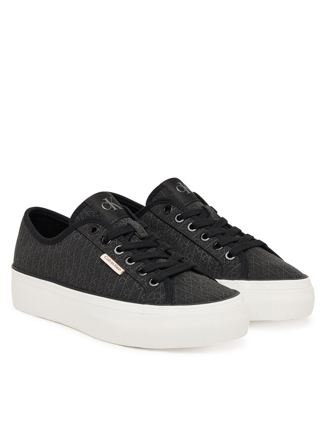 Calvin Klein Sneakers Calvin Klein Vulc Flatf Laceup Jaq Aop HW0HW03265 Schwarz