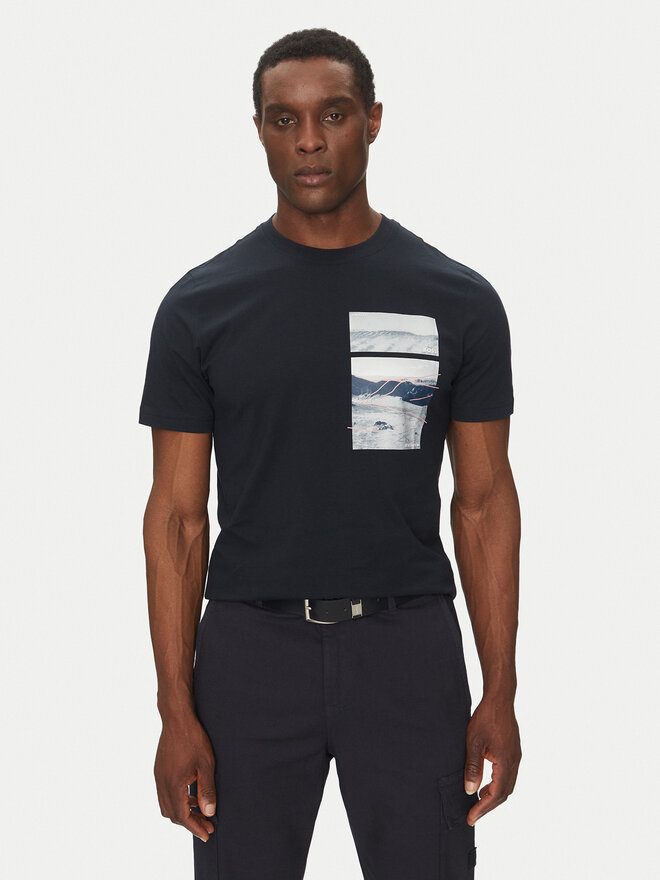 BOSS BOSS Футболка 50539194 Cиній Regular Fit