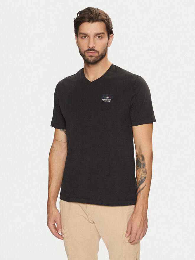 Aeronautica Militare Aeronautica Militare T-Shirt 242TS2333J662 Μαύρο Regular Fit