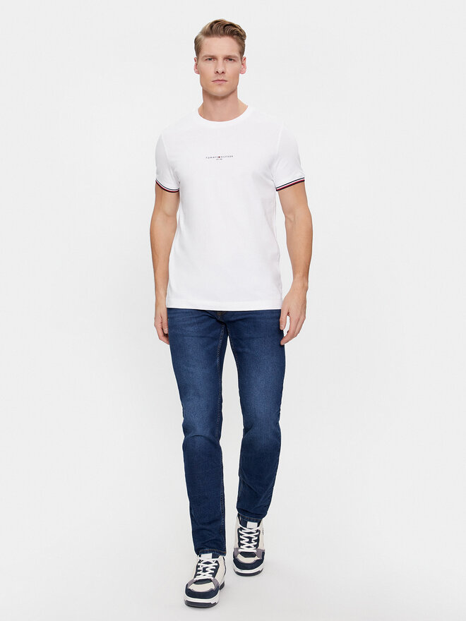 Tommy Hilfiger Tommy Hilfiger Marškinėliai Logo MW0MW32584 Balta Regular Fit