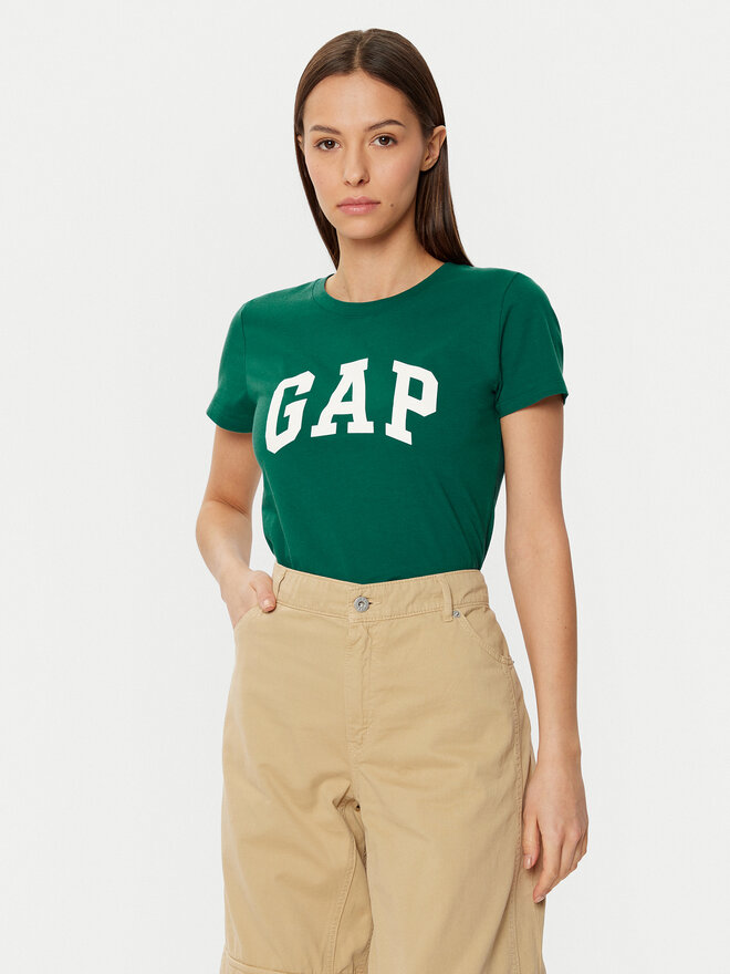 Gap Gap Marškinėliai 417797-20 Žalia Regular Fit