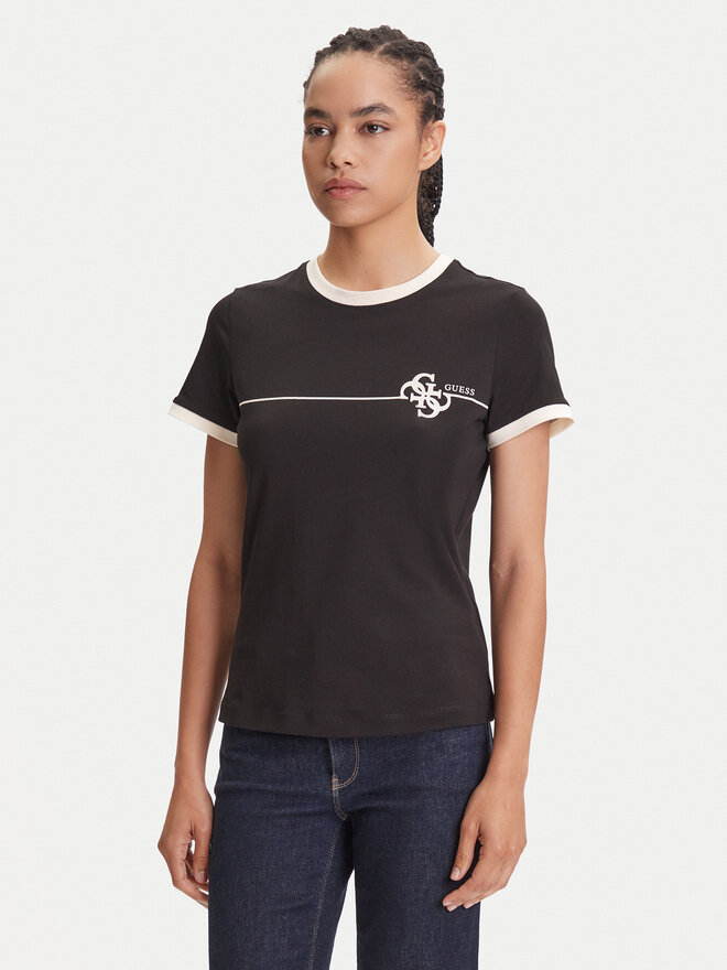 Guess Guess Marškinėliai V5YI01 J1314 Juoda Regular Fit