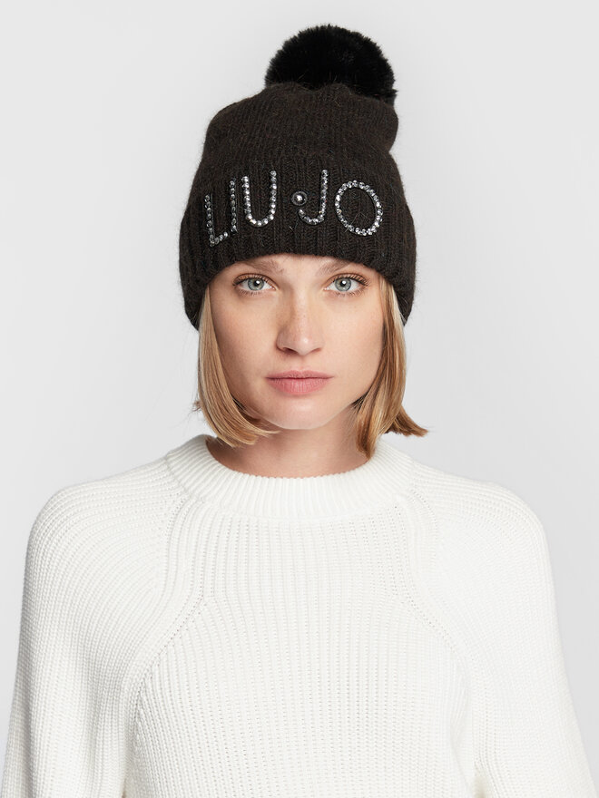 Liu Jo Gorro Liu Jo Ponpon Logo 2F2002 M0300 Negro