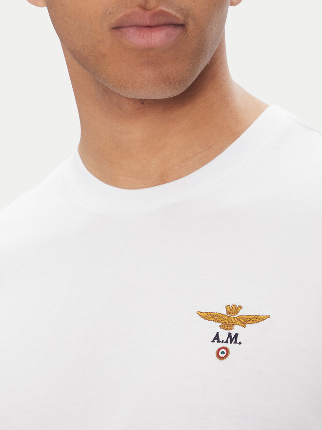 Aeronautica Militare Aeronautica Militare Camiseta 251TS1580J372 Blanco Regular Fit