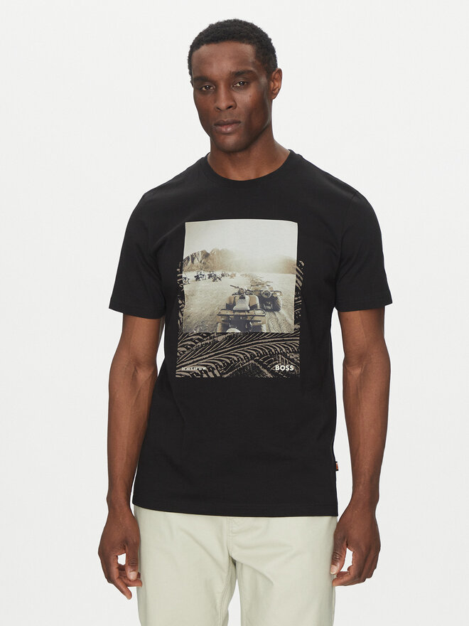 BOSS BOSS T-Shirt Te_Dunetrace 50539187 Schwarz Regular Fit