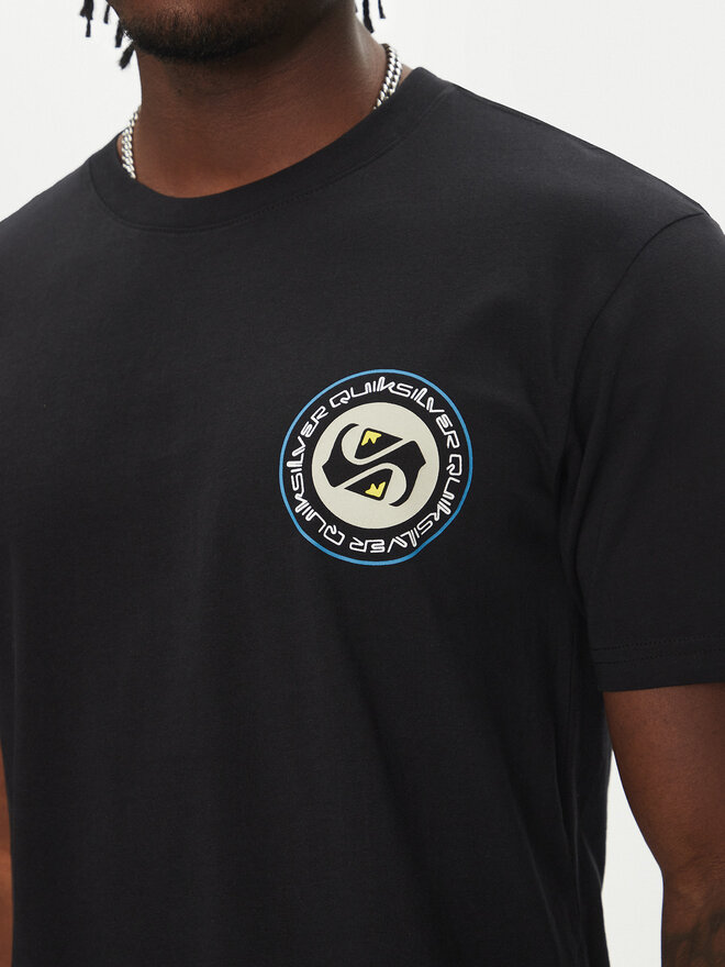 Quiksilver Quiksilver Marškinėliai Circle Back Ss EQYZT08054 Juoda Regular Fit
