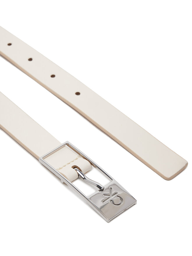 Calvin Klein Pasek Damski Calvin Klein Ck Cut Square Buckle 2.0 K60K613155 Biały