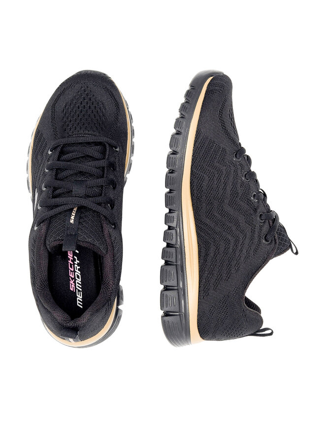 Skechers Сникърси Skechers GRACEFUL - GET CONNECTED 12615 BKRG Черен