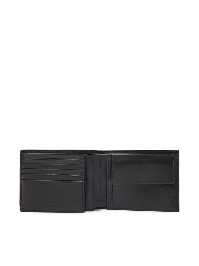 Calvin Klein Portfel męski Calvin Klein Epi Ck Trifold 10Cc W/Coin K50K512863 Czarny