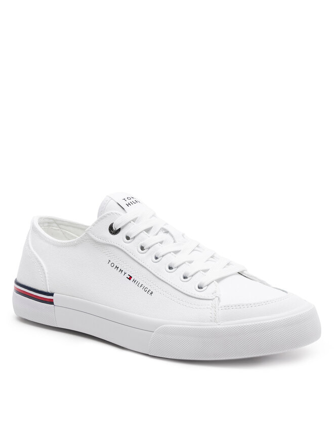 Tommy Hilfiger Tenisky Tommy Hilfiger Corporate Vulc Canvas FM0FM04954 Bílá