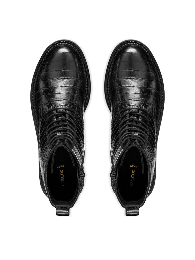 Geox Schnürschuhe Geox D Serilda D46WYG 40 C9999 Schwarz