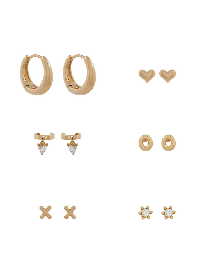 Aldo 6er-Set Ohrringe Aldo Soha 13935199 Goldfarben