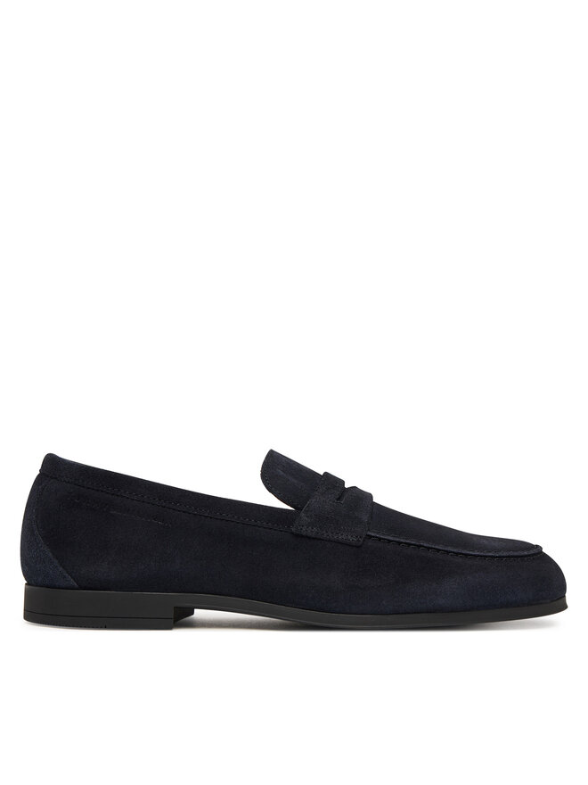 Tommy Hilfiger Slipper Tommy Hilfiger Flexible Slim Suede Loafer FM0FM05745 Blau