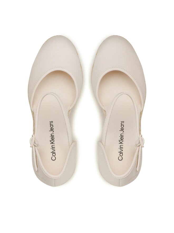 Calvin Klein Jeans Обувки Calvin Klein Jeans Wedge Sandal Close Toe Ess YW0YW01194 Бял