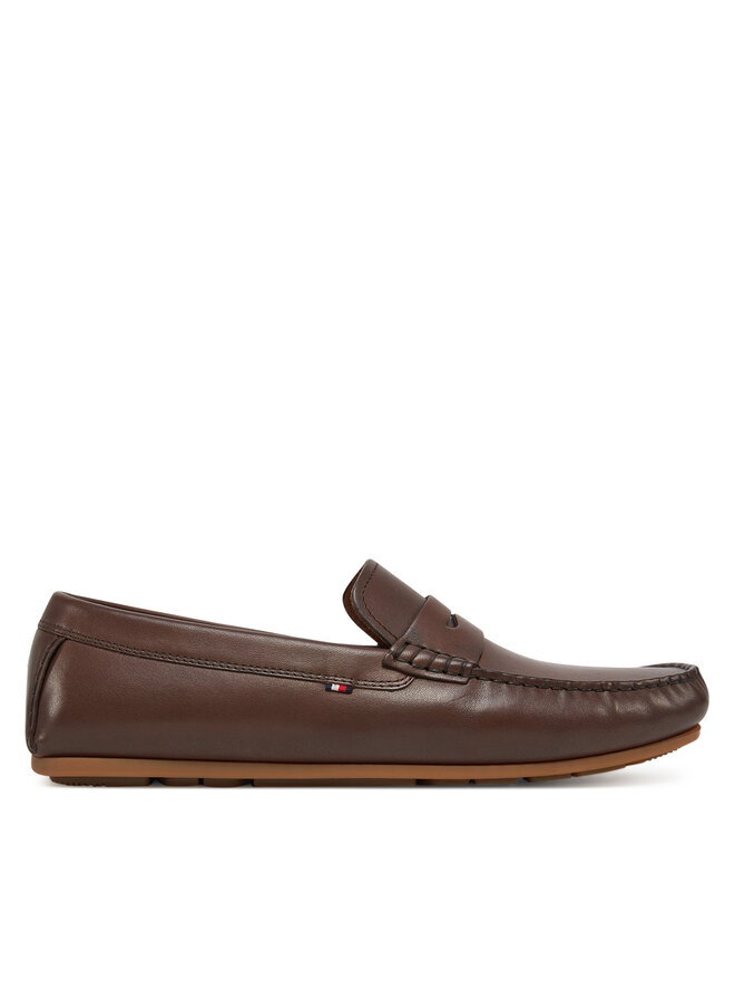 Tommy Hilfiger Μοκασίνια Tommy Hilfiger Corpoarte Hilfiger Lth Driver FM0FM04810 Καφέ