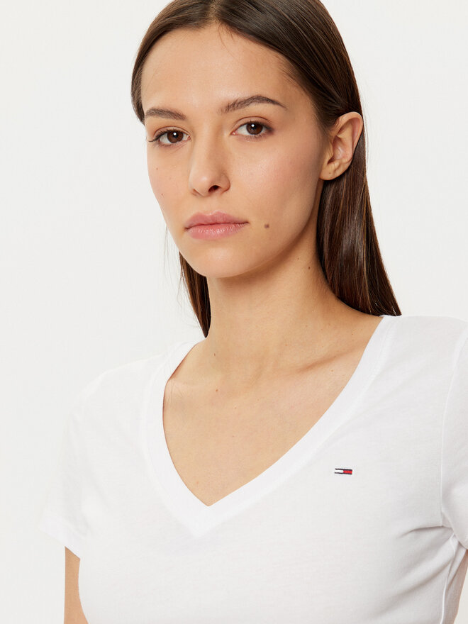 Tommy Jeans Tommy Jeans T-Shirt DW0DW20458 Weiß Slim Fit