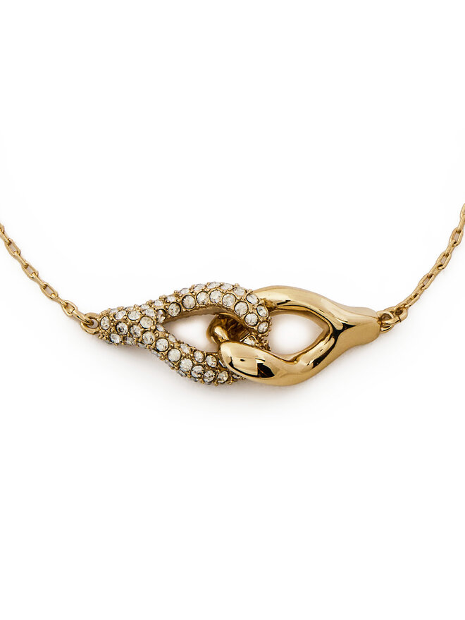 Tory Burch Kaklarota Tory Burch Interlocking Wishbone Pendant 161070 Zelta