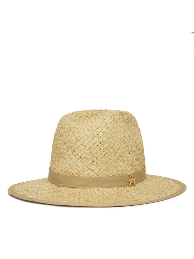 Tommy Hilfiger Kapelusz Tommy Hilfiger Premium Beach Fedora AW0AW17135 Beżowy