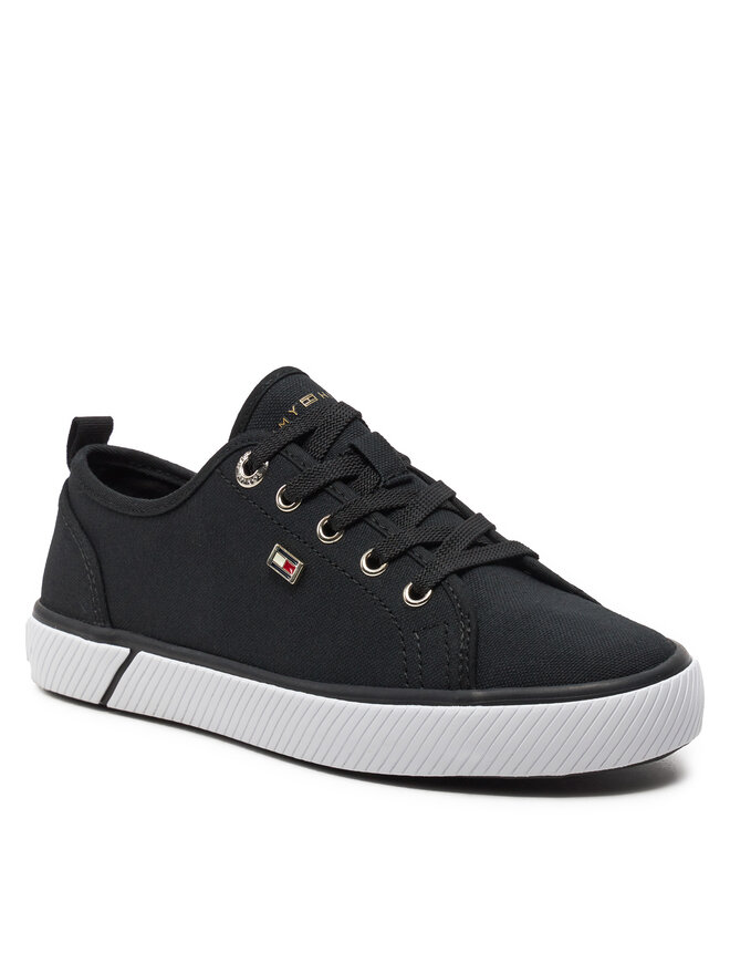Tommy Hilfiger Tenisky Tommy Hilfiger Vulc Canvas Sneaker FW0FW08063 Černá