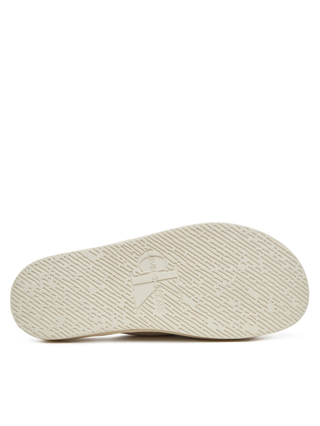 Calvin Klein Jeans Iešļūcenes Calvin Klein Jeans Double Bar Sandal Mtl YM0YM01020 Écru