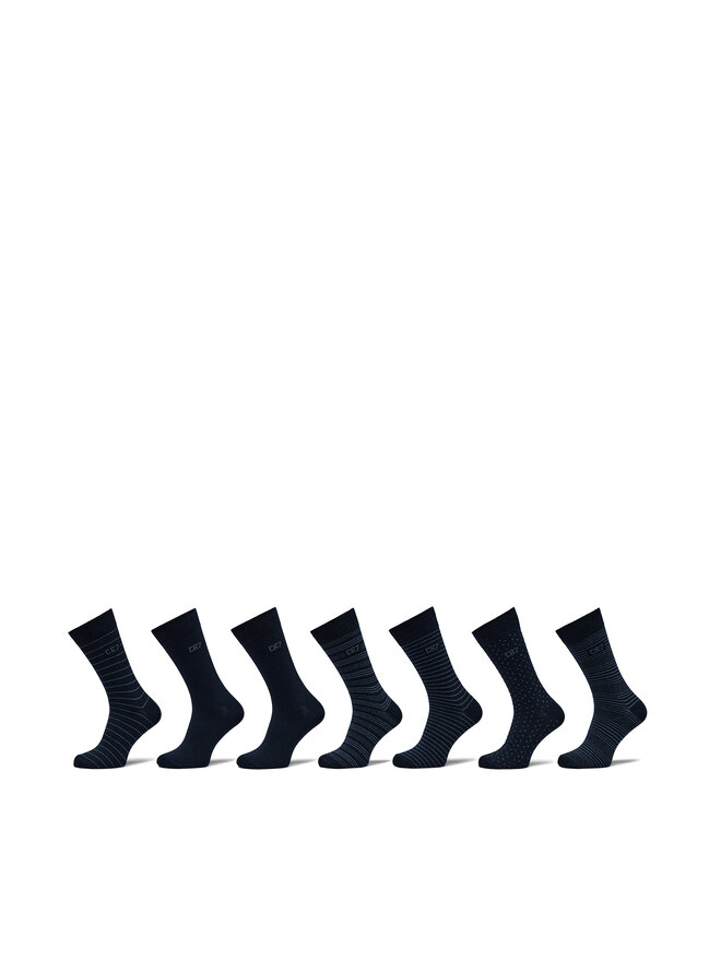 Cristiano Ronaldo CR7 7er-Set hohe Herrensocken Cristiano Ronaldo CR7 8190-80-9001 Dunkelblau
