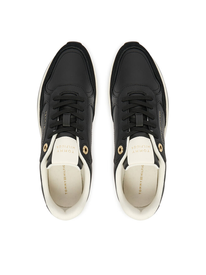 Tommy Hilfiger Laisvalaikio batai Tommy Hilfiger Monogram Mix Material Runner FW0FW09267 Juoda