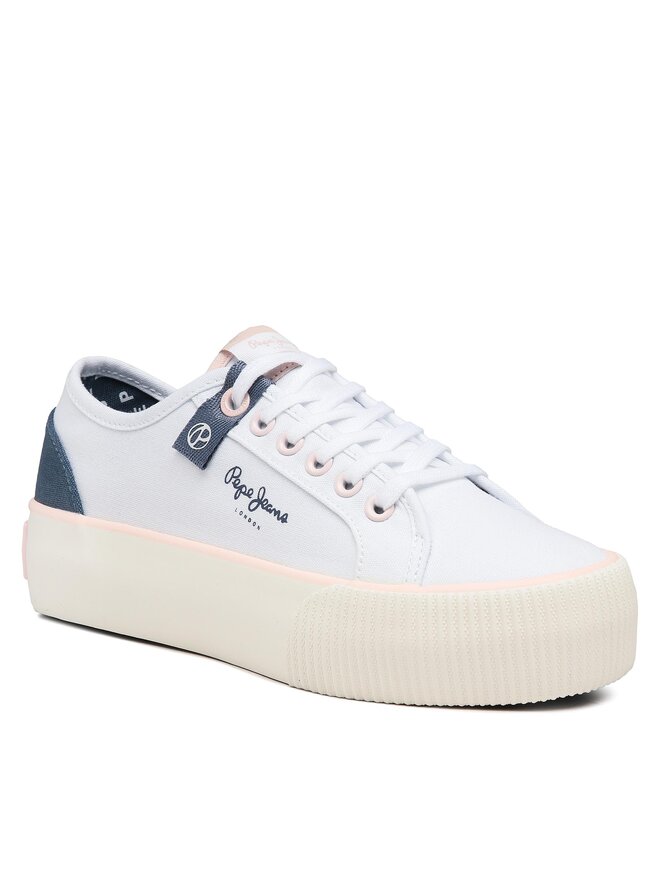 Pepe Jeans Πάνινα παπούτσια Pepe Jeans Ottis W Sun PLS31456 Λευκό