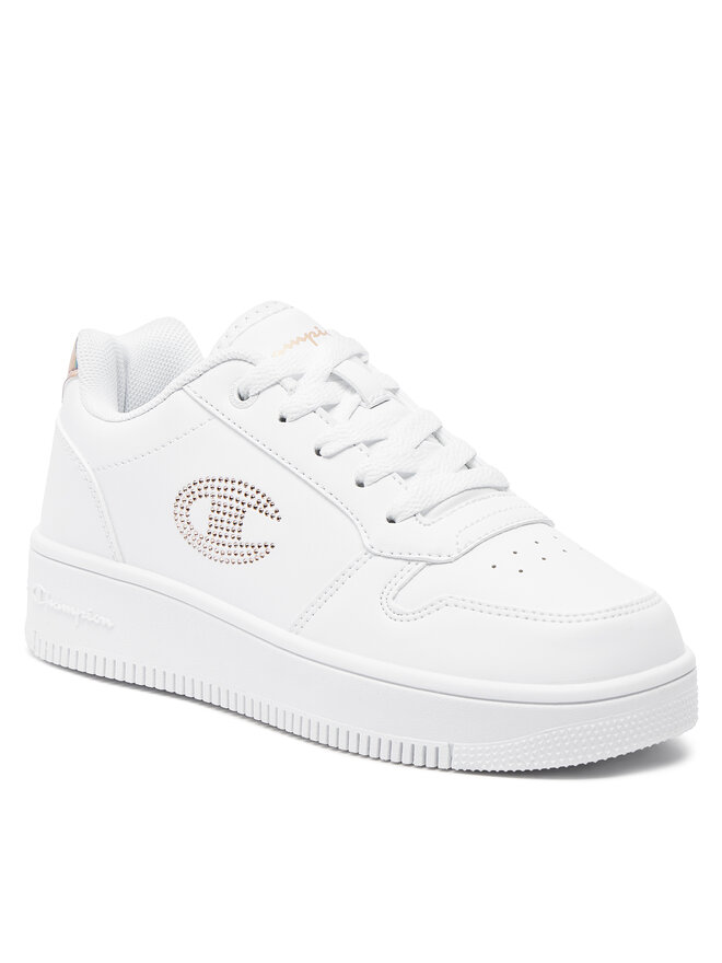 Champion Sneakersy Champion Rebound Platform Glitter G Gs Low Cut Shoe S32872-CHA-WW008 Biela