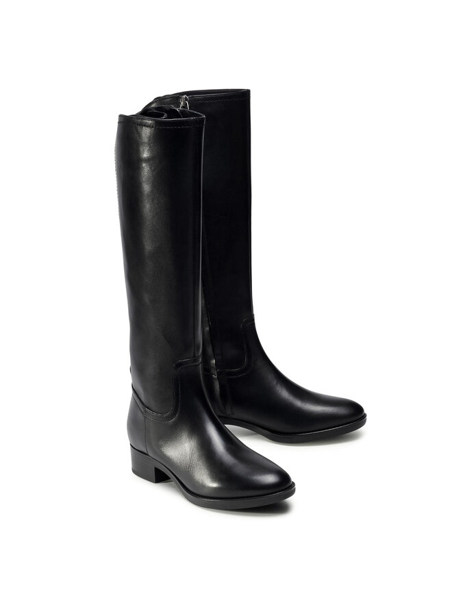 Geox Kozačky ve vojenském stylu Geox D Felicity A D04G1A 00043 C9999 Černá