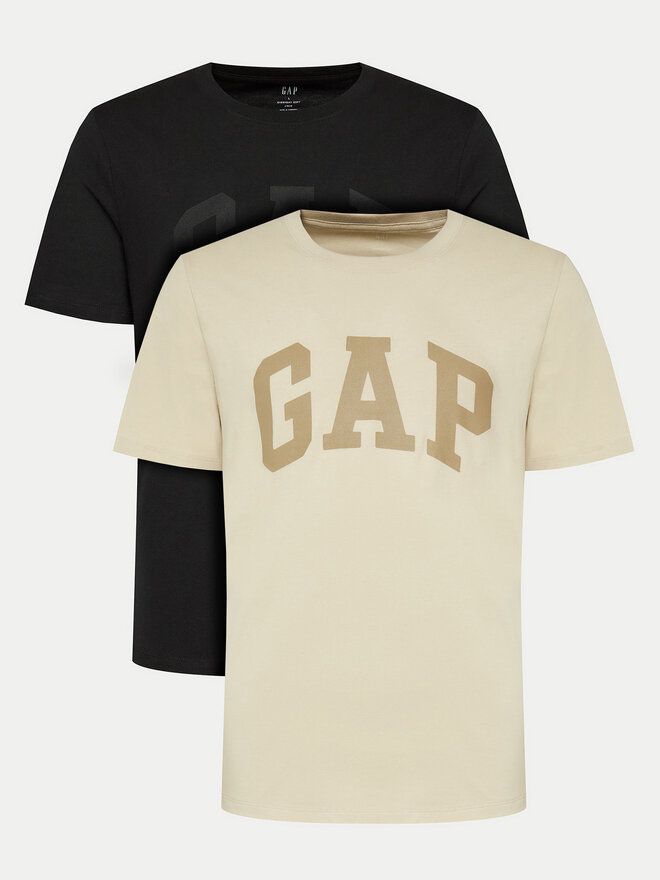 Gap Gap Σετ 2 T-Shirts 885595-00 Μαύρο Regular Fit
