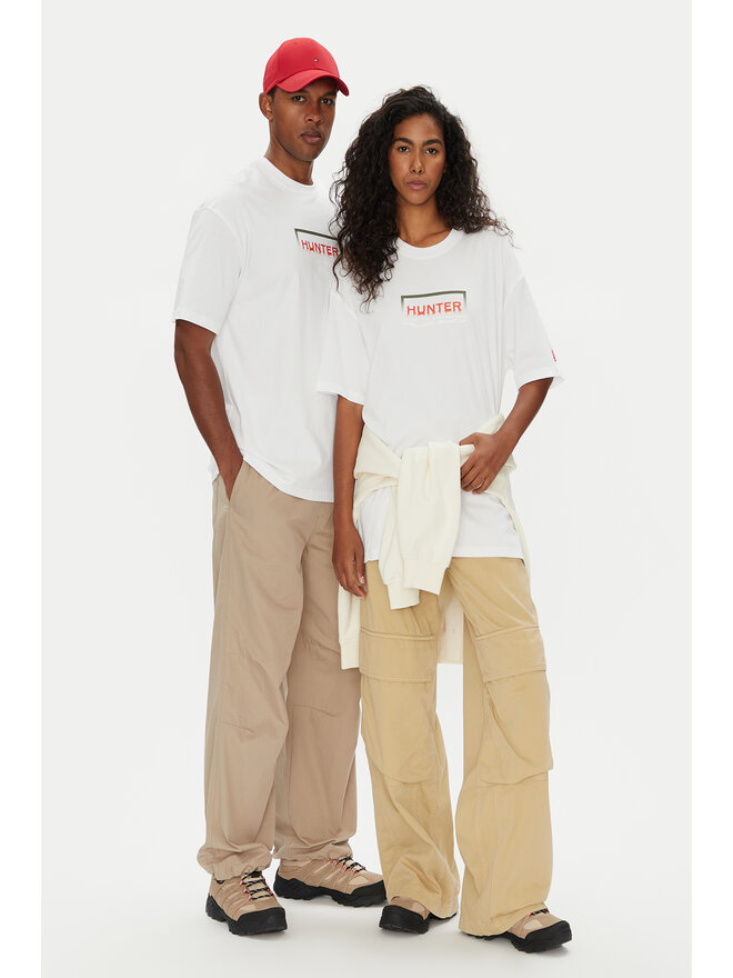 Hunter Hunter Majica Abele UNISEX HARU0007251 Bela Regular Fit