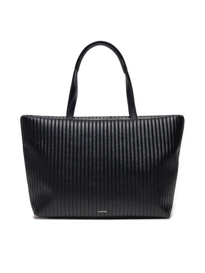 Calvin Klein Kabelka Calvin Klein Mini Line Quilt Medium Shopper K60K613077 Černá