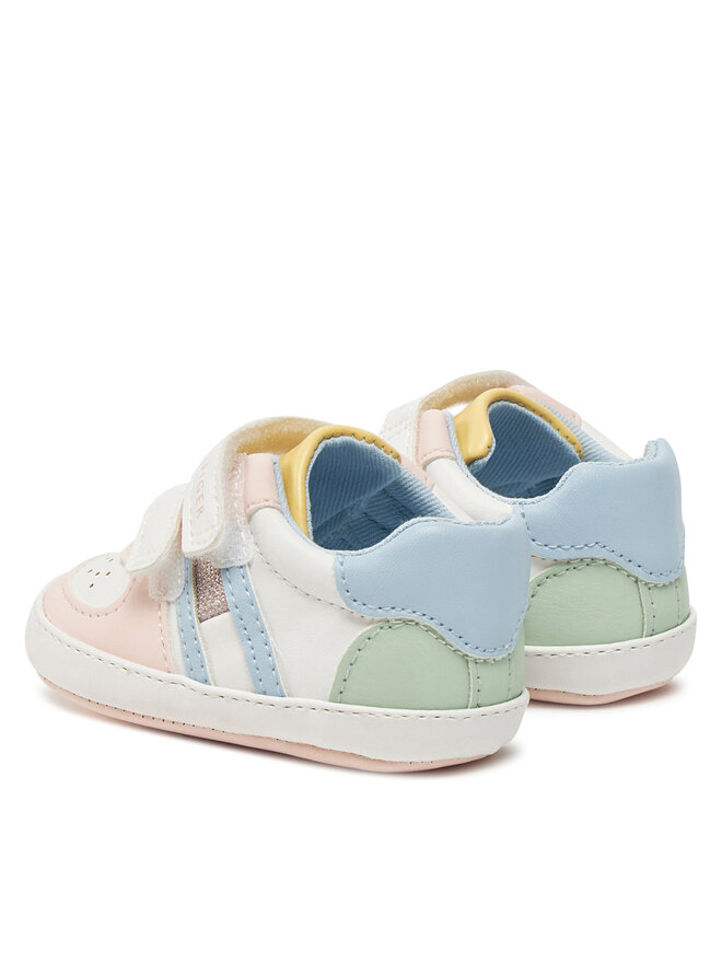 Tommy Hilfiger Sneakersy Tommy Hilfiger Flag Low Cut Velcro T0A9-33720-1528 Biały