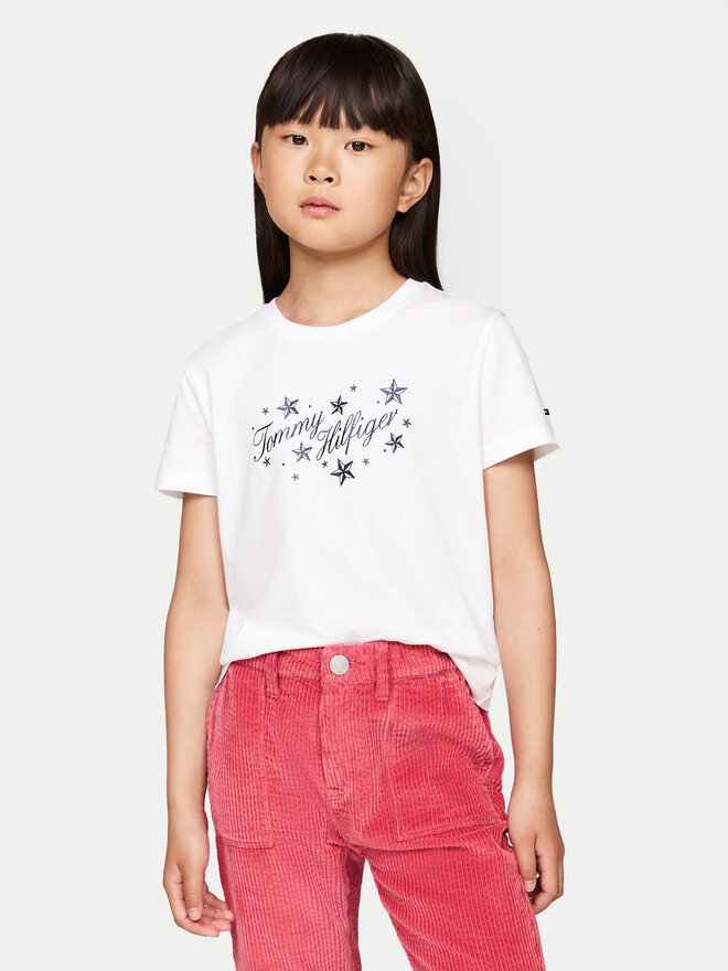 Tommy Hilfiger Tommy Hilfiger Camiseta KG0KG08250 D Blanco Regular Fit