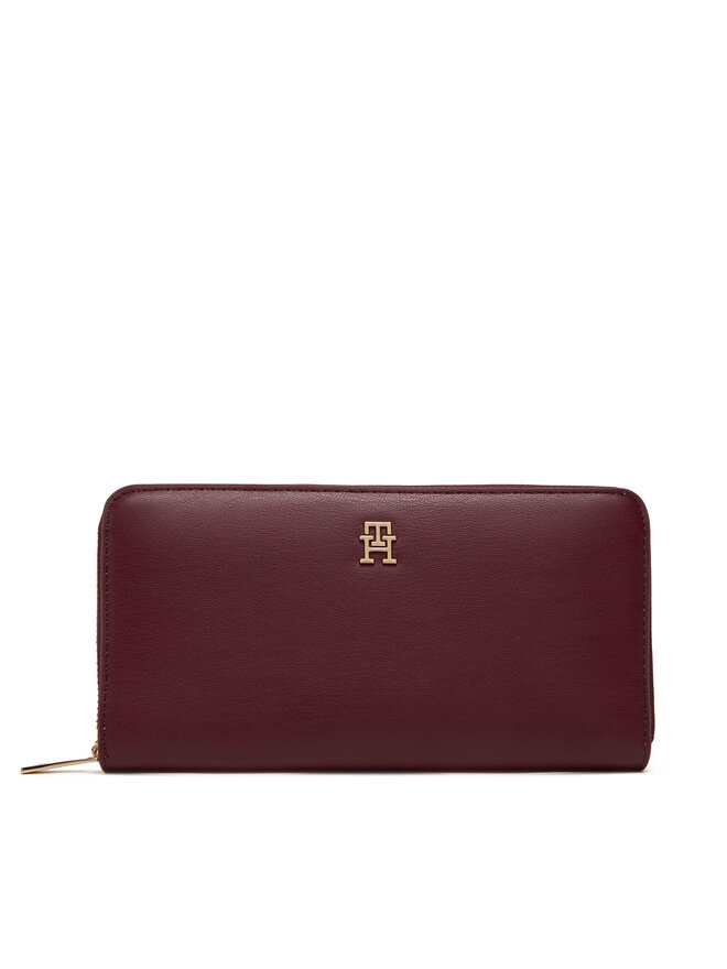 Tommy Hilfiger Große Damen Geldbörse Tommy Hilfiger Th Icon Lrg Za AW0AW17744 Dunkelrot