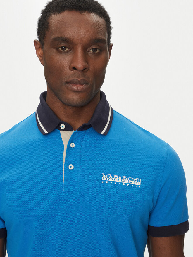 Napapijri Napapijri Polo marškinėliai E-Zeri NP0A4ID4 Mėlyna Regular Fit